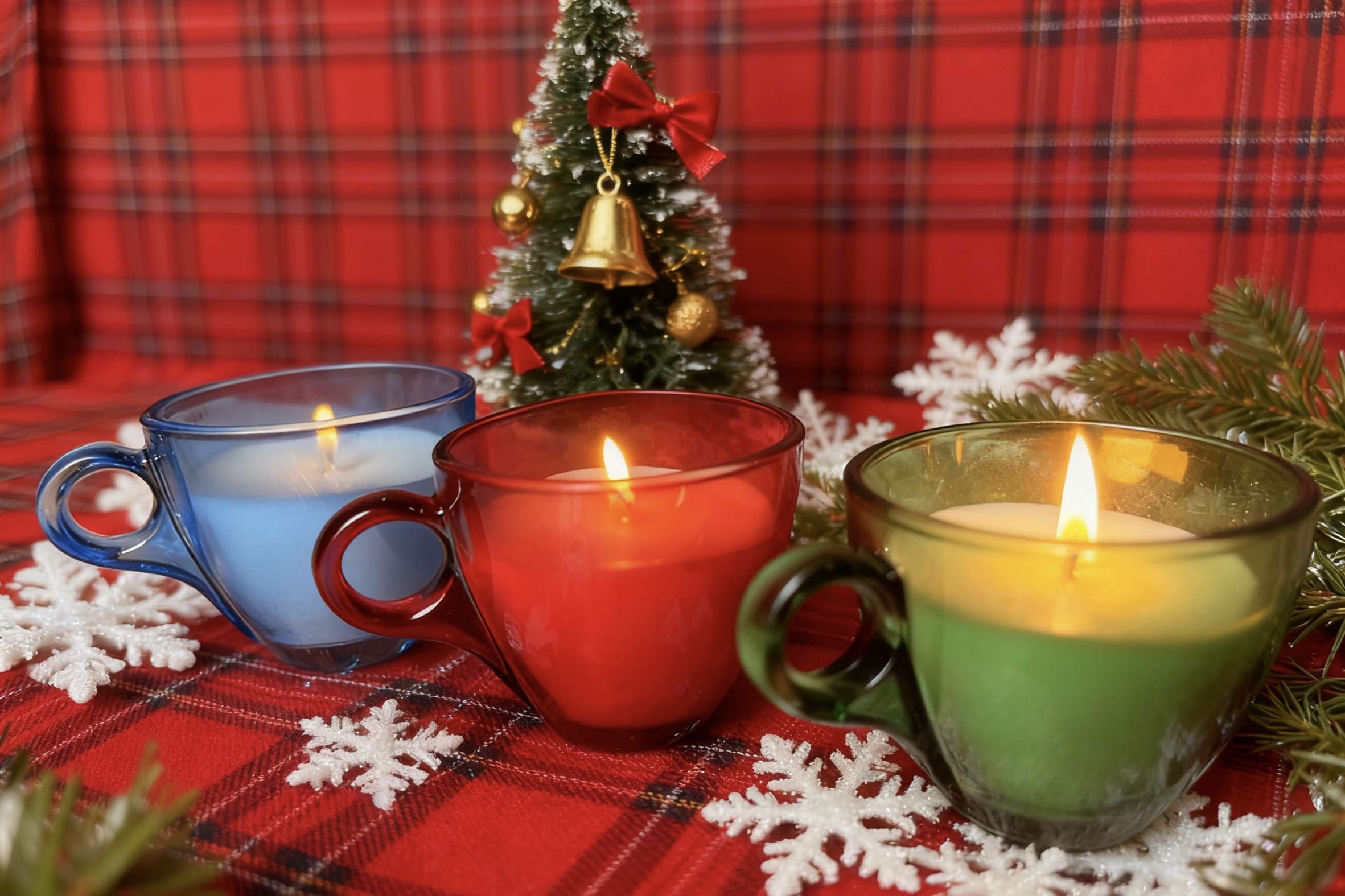 Xmas Mug Glass Candle（100g wax fill）